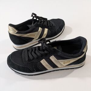 Gola Daytona Women's Black and Gold Sneakers Size 9